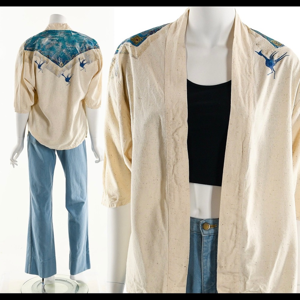 Vintage Southwestern Silk Kimono